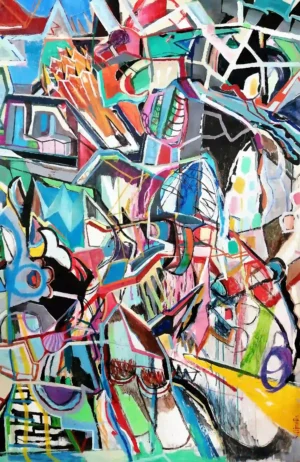 Pintura expresionista abstracta, serie CITY
