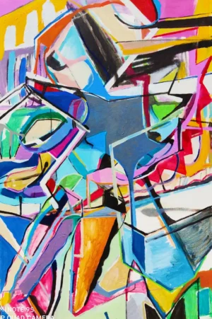 Pintura expresionista abstracta, serie CITY