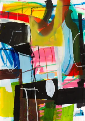 Pintura expresionista abstracta, serie La Piel