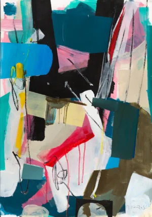 Pintura expresionista abstracta, serie La Piel